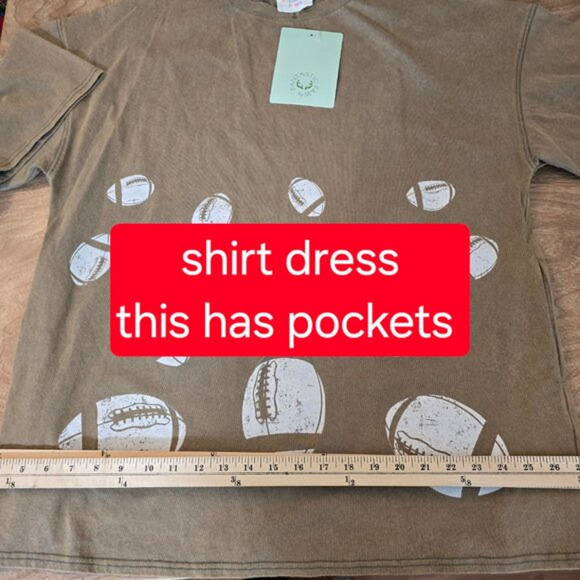 Fantastic Fawn Brown Mini Dress with Football Print - Picture 11 of 12